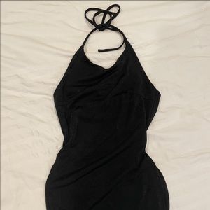 Small Black Halter Mini Motel Rocks Dress